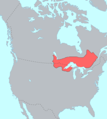 Ojibwe Territory, before European contact, encompassing Michigan's Upper Peninsula, the Midwest, and Canada. 